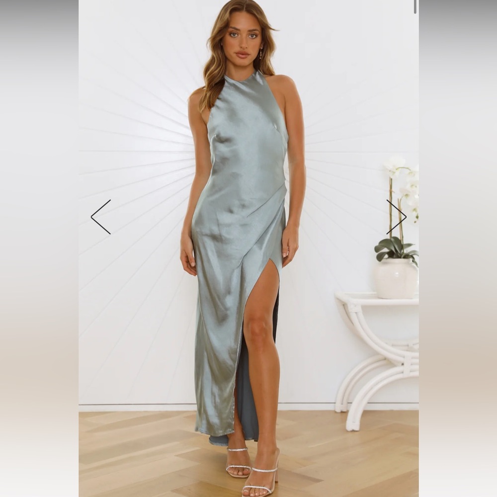 Hello Molly light minds satin midi dress